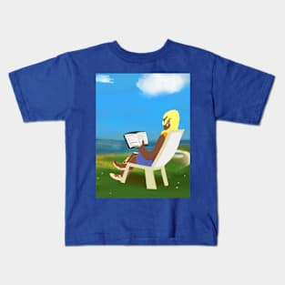 A read on Seaweed Beach Kids T-Shirt